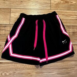 Nike Women's Black Basketball Shorts with Pink Trim